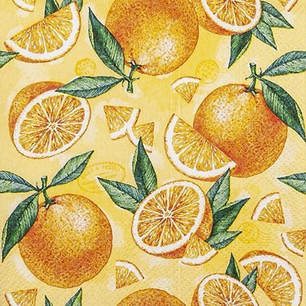 Servietten 25x25 cm - Pieces of Orange