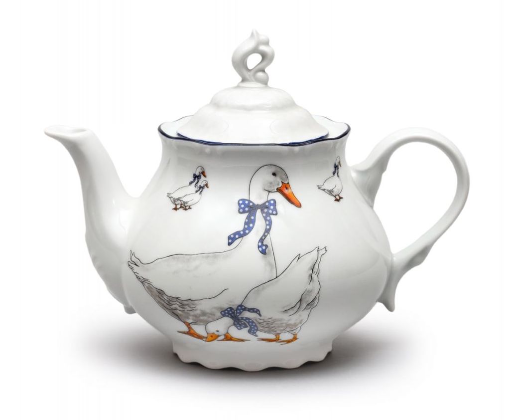 Czajniczek Thun 1794, gęś, 1,2 l, porcelana, Konstancja, Zdjęcie produktu 