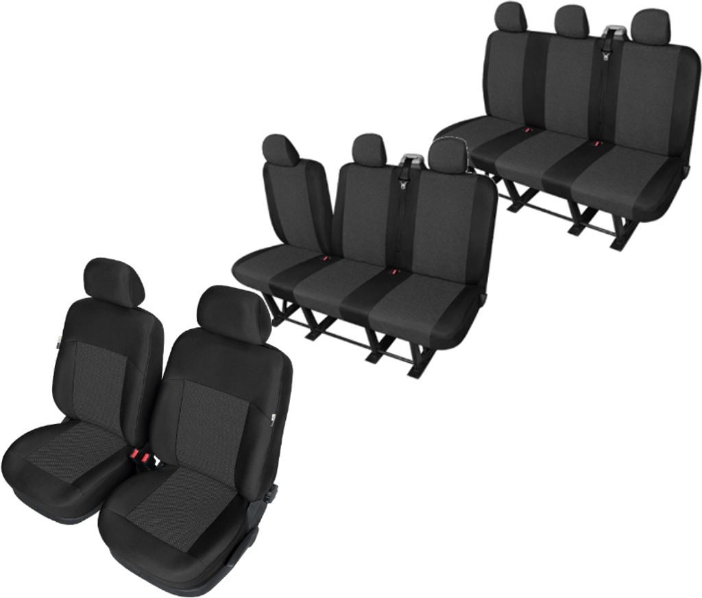 Opel Vivaro B ab 2014 - 8-Sitzer Sitzbezüge Sitzschoner Set Produktbild 