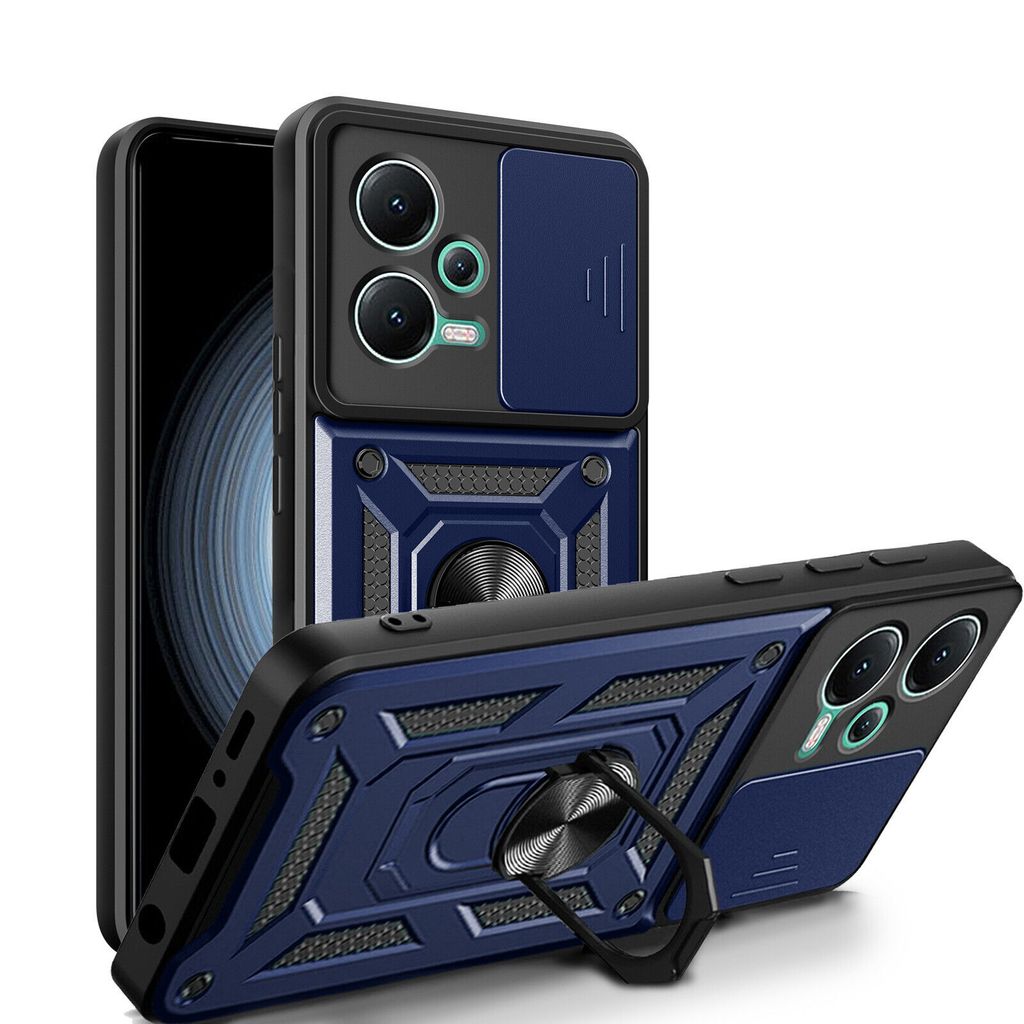 Outdoor Hülle Xiaomi Redmi Note 12 5G / Poco X5 5G Handyhülle mit Kameraschutz Blau