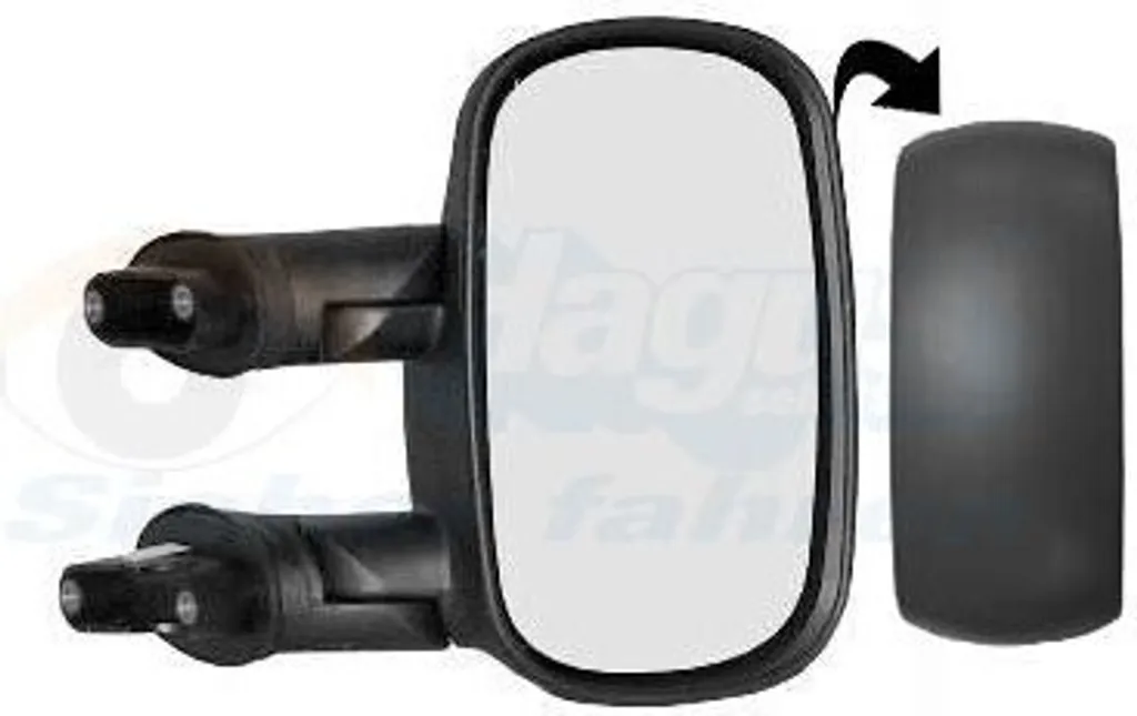 Rétroviseur droit convexe Van Wezel 1636802 pour Fiat Doblo Cargo 223