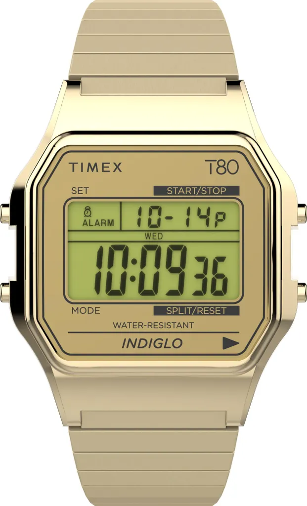 Orologio Unisex Timex T80 Oro TW2W68100 | Cronografo Elegante e Funzionale