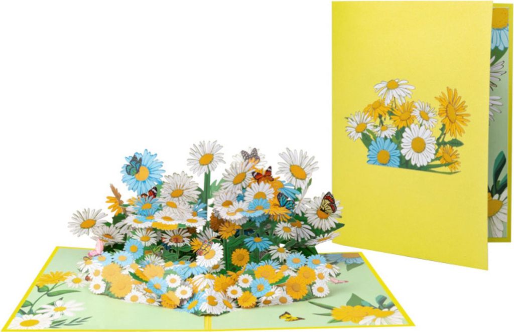 Schmetterlinge Pop-Up-Karte, Gänseblümchen Pop Up Karte, Pop Up Blumen-Grußkarten, als Geschenk für Mama oder Ehefrau als Grußkarte, zum Mutte...