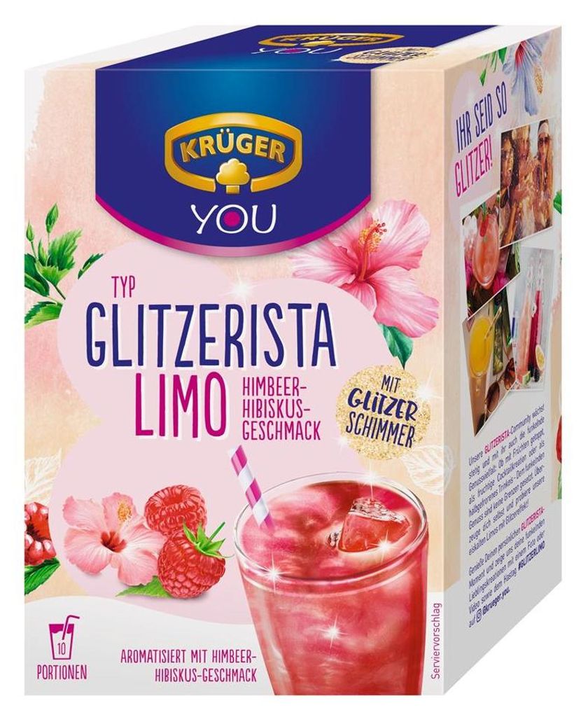 Krüger YOU Instant-Getränkepulver Glitzerista LIMO Produktbild 