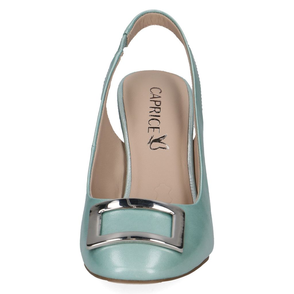 Caprice Damen Pumps Leder Zierschnalle High Heel Slingback 9-29602-42, Größe:36 EU, Farbe:Türkis