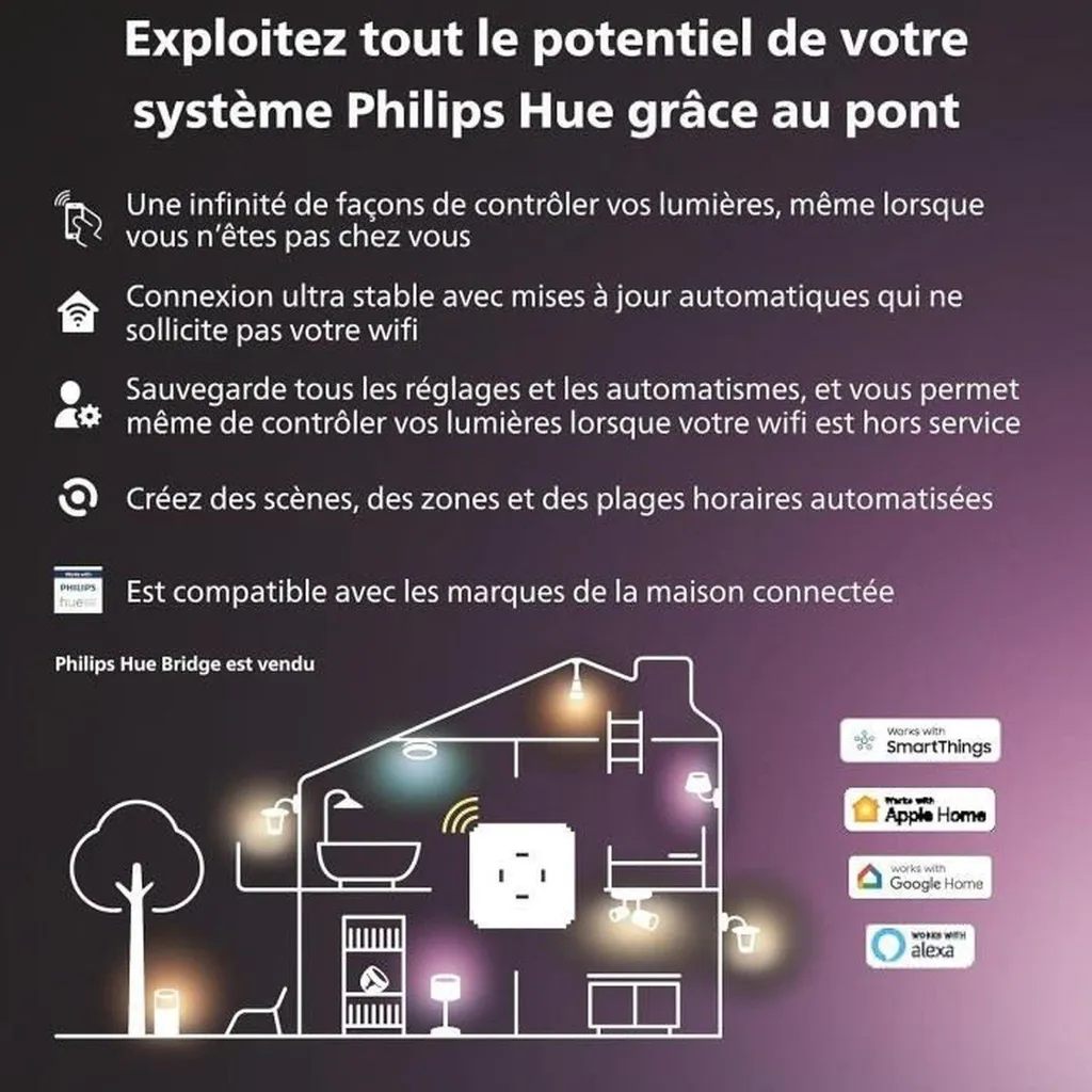 Support de Terre Philips Hue Secure : Fixez votre Caméra sans Trous