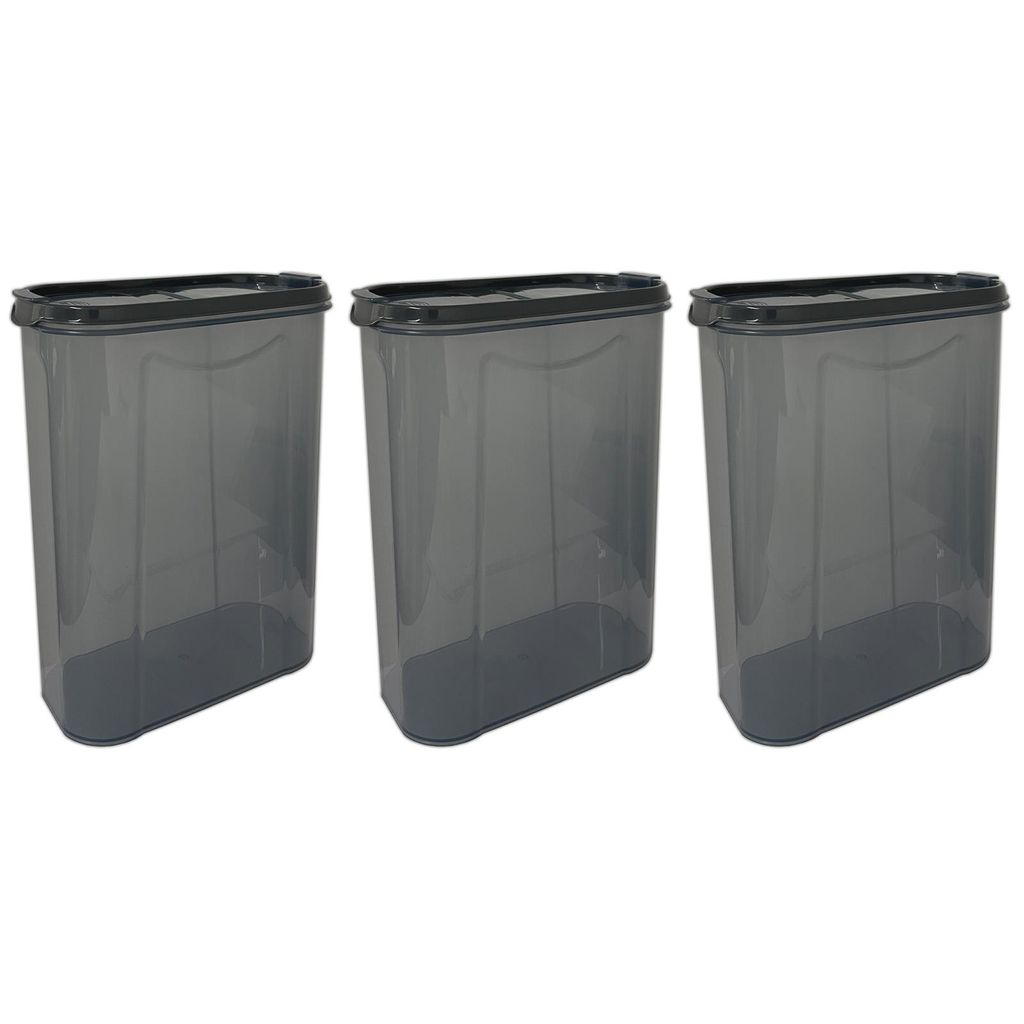 3er Set Schüttdose 2,8 Liter Vorratsdose Grau Produktbild 
