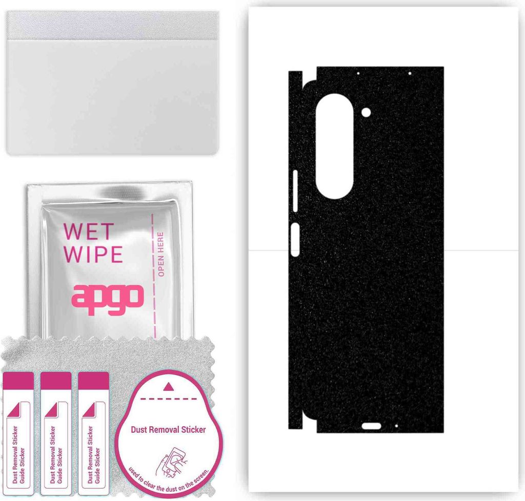 apgo Rückseite + Seiten Schutzfolie, Skin, kompatibel mit Samsung W24, Hinten Displayschutzfolie aus Vinylfolie, kratzfest, einfache Montage - Mat...