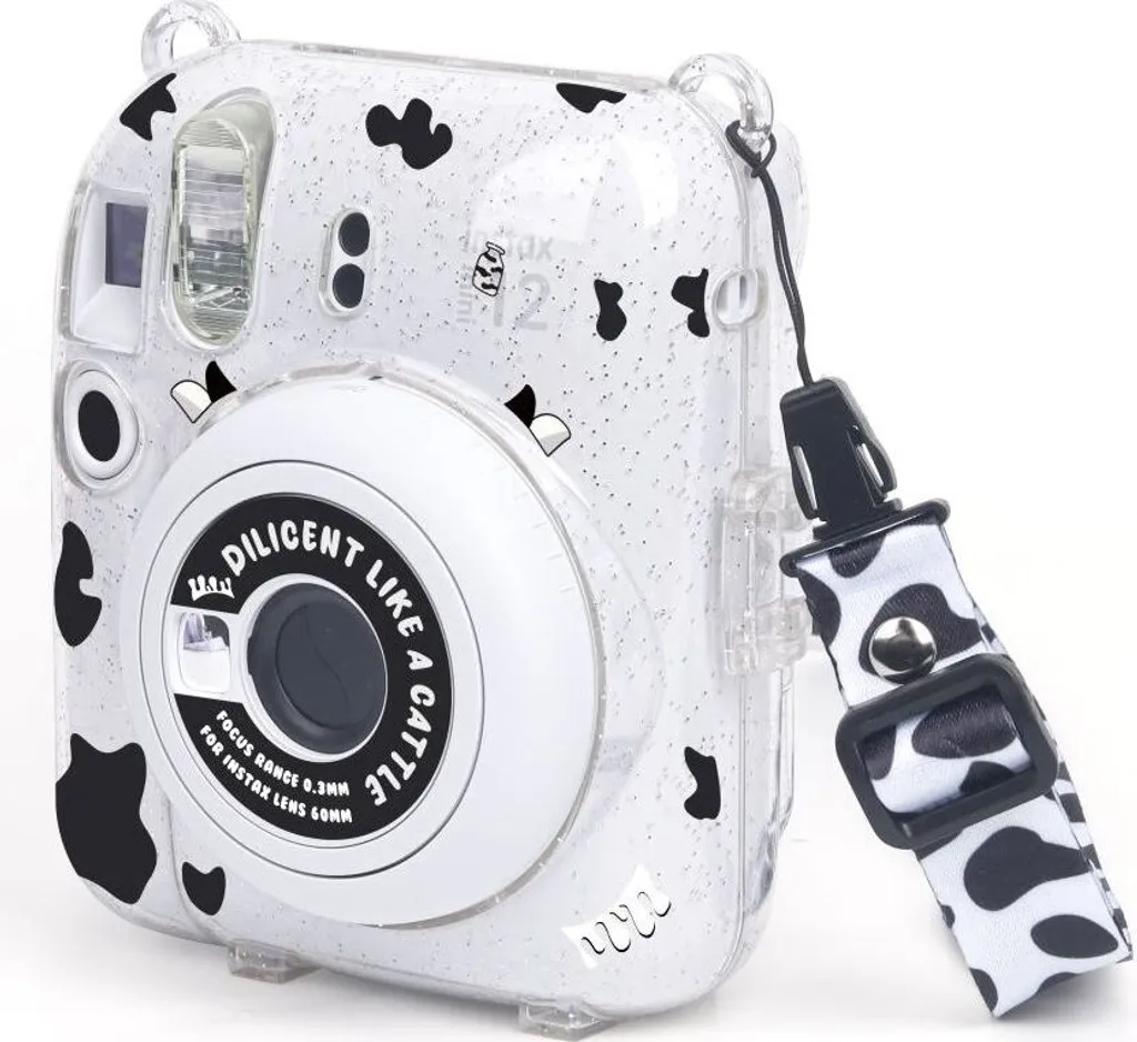 Custodia Rigida Trasparente Per Fotocamera Istantanea Mini 12 - Cover Protettiva Con Tasca Portafoto E Tracolla Regolabile