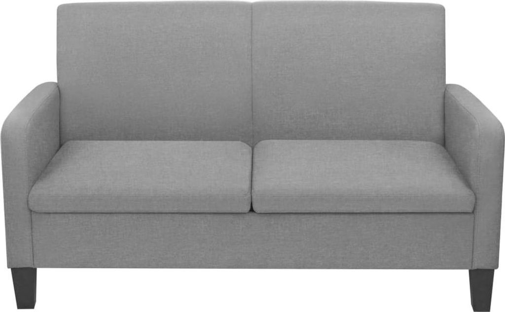 vidaXL 2-Sitzersofa 135 x 65 x76 cm Hellgrau