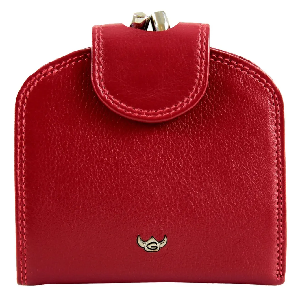 Portafoglio RFID Golden Head Polo Rosso - Nappa Bovina Certificata - 13