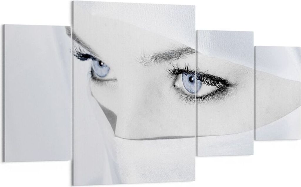 Bild auf Leinwand - Leinwandbild - Schönheit Gesicht Mädchen Mode - 160x90cm - Wand Bild - Wanddeko - Leinwanddruck - Bilder - Kunstdruck - Wandd...