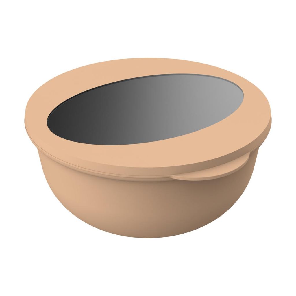 Praktische 1,0 l Food-Bowl "ToGo" in den Farben Braun, Schwarz, Blau, Grün und Rot: Stilvolles Design, Ideal für Mittagessen und Snacks unterwegs...