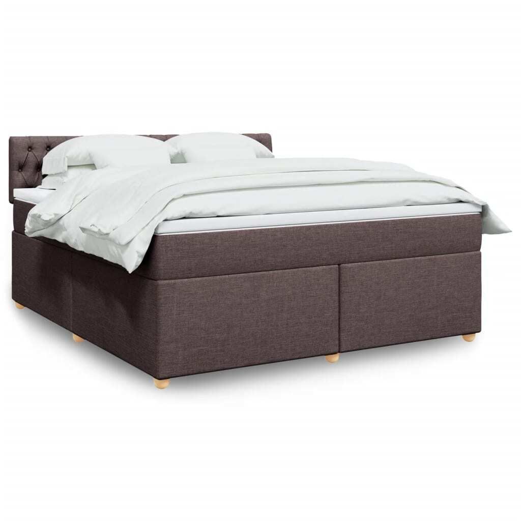 Möbel Boxspringbett mit Matratze Dunkelbraun 180x200 cm Stoff - Klassische Bettrahmen 3286769