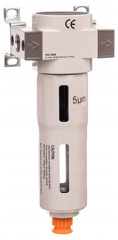 Filtre séparateur 5 microns avec raccord 1/4 pour air comprimé propre
