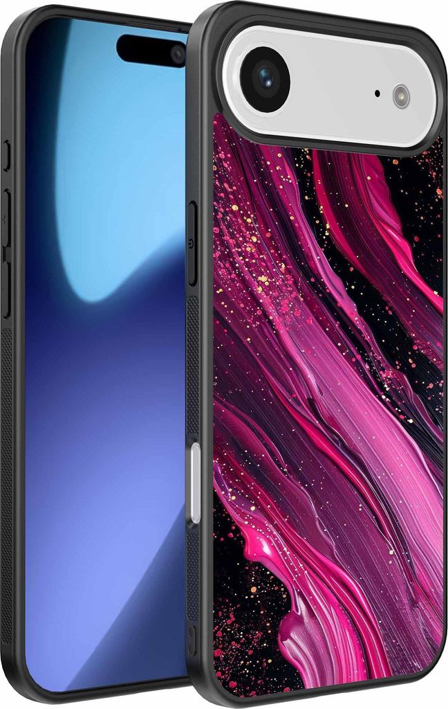 Geeignet für iPhone Air Handyhülle mit Marmordruck - TPU Rückseite Abdeckung Fall Marmor Design - Lila Rosa - Smartphonica
