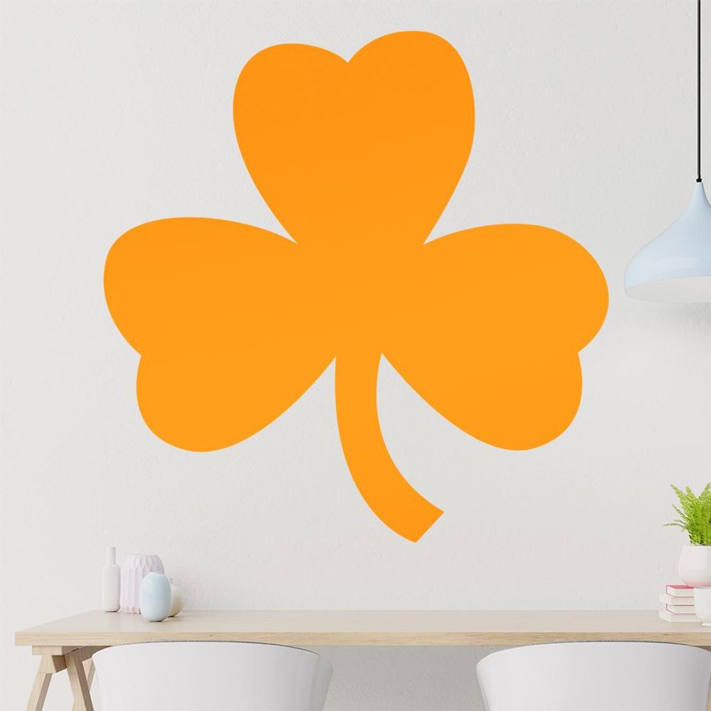 dreiblättriges Kleeblatt Wandtattoo in 6 Größen - Wandaufkleber Wall Sticker - Dekoration, Küche, Wohnzimmer, Schlafzimmer, Badezimmer