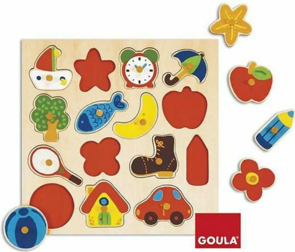 Puzzle Bois Diset 15 Pièces Robustes - Apprentissage Formes et Couleurs