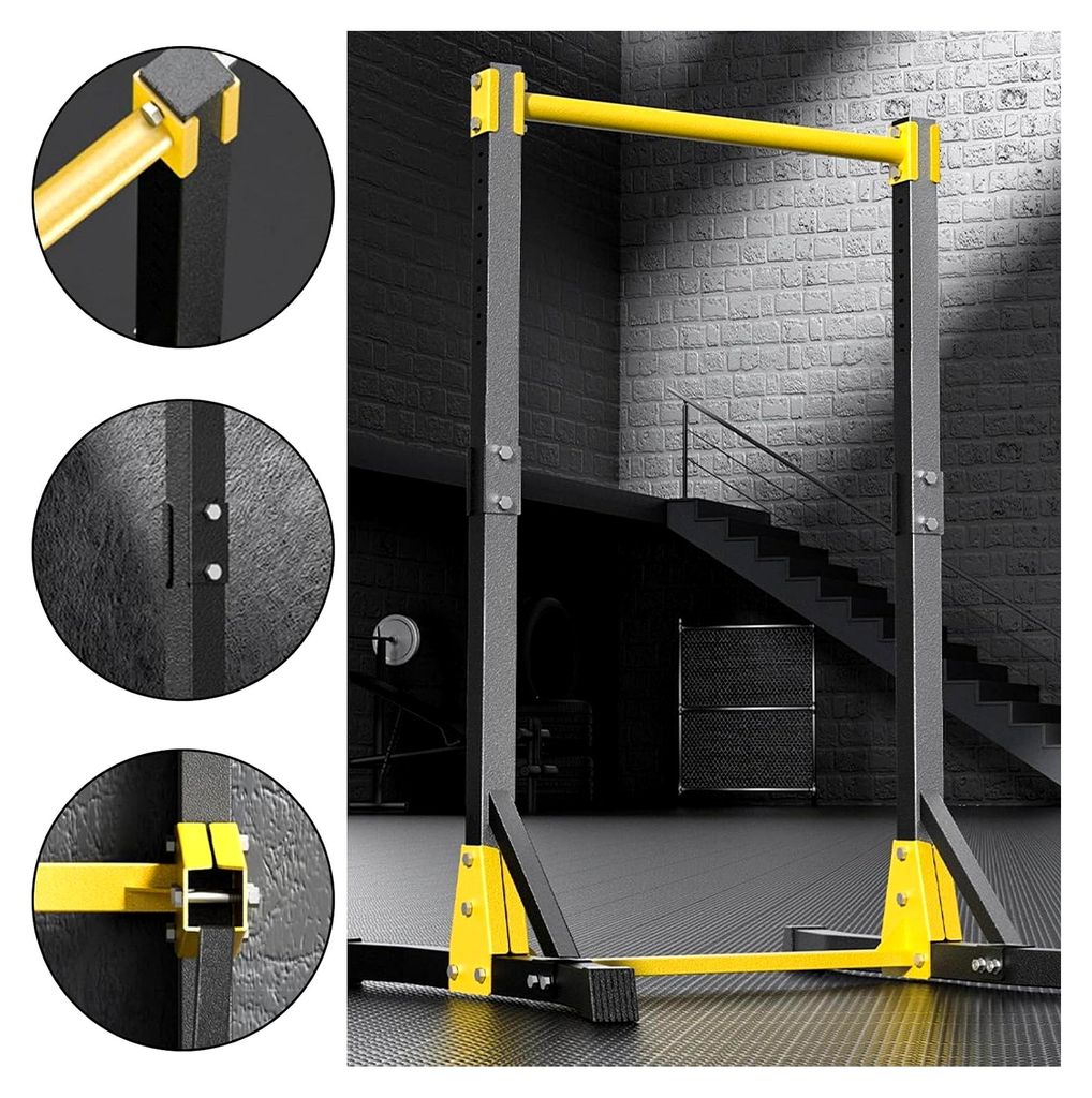 Verstellbare Pull-Up-Stangen-Station mit 11 Positionen, Hochleistungs-Pull-Up-Rack mit 400 lbs Kapazität, 63x84 Zoll