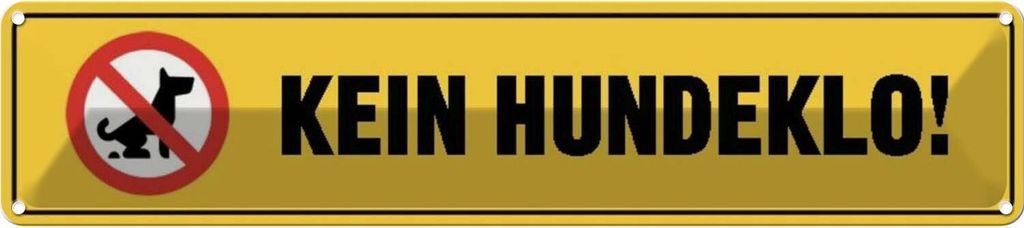 vianmo Blechschild 10x46 cm kein Hundeklo Tier Haustier Hund