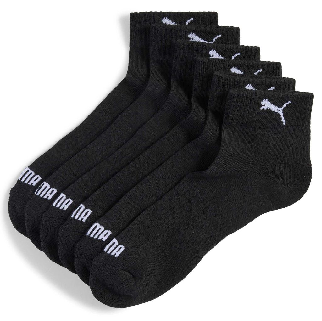 Ponožky Puma Cushioned Quarter Socks, 3 kusy, černá barva, Obrázek produktu 