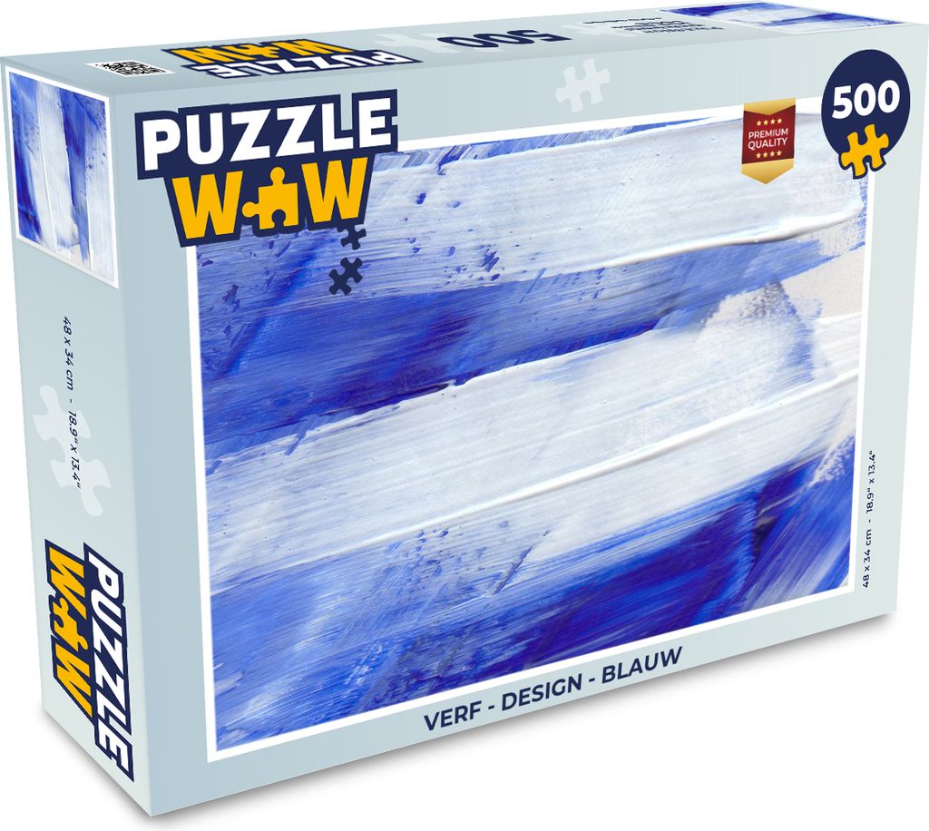 MuchoWow Puzzle 500 Teile Farbe - Design - Blau - 500 Teile - Kinder - Selberbauen - Puzzlespiele