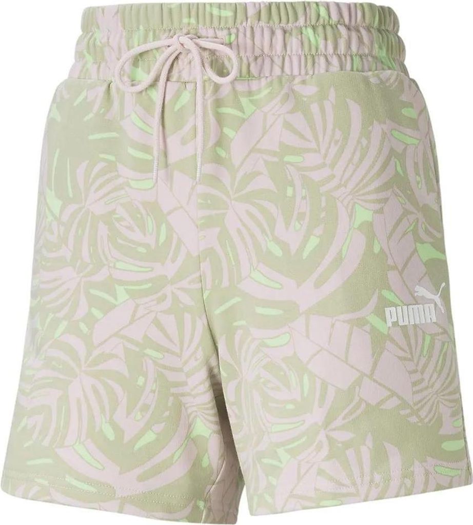 Puma Floral Vibes High Waist Aops Kurze Hose Rosa S Damen Rosa S