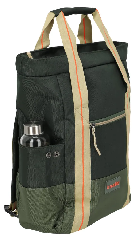 travelite Color Craze Sac à Dos Ordinateur 14L - Tote Bag Oliv Vert Foncé