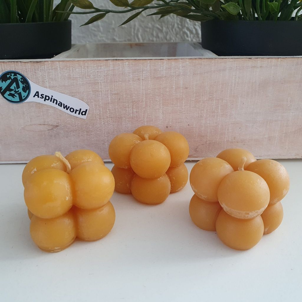 Bubble Kerzen 3er Set aus 100% Bienenwachs