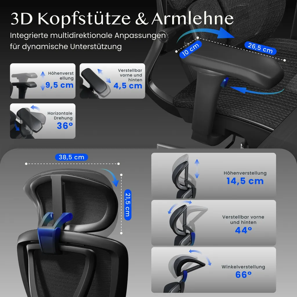 FLEXISPOT Sentinel : Adieu Mal de Dos avec ce Siège Bureau Ergonomique - 6