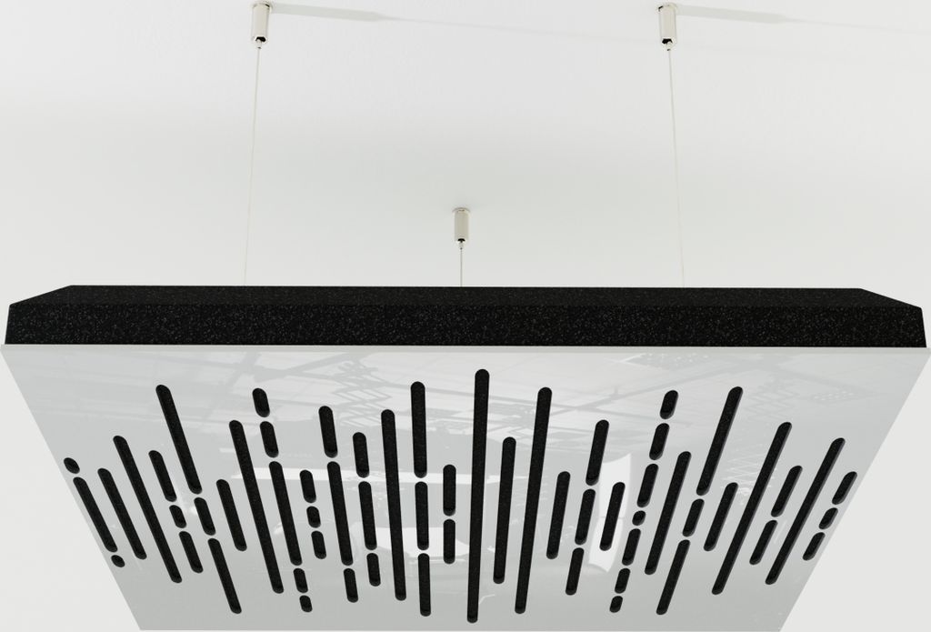 2-Stück Akustik Deckenpaneele «WAVE-C» mit Montageset | Absorption - Diffusion - Reflexion - Schalldämmung - Isolierung | Acoustic Cloud Panel ...