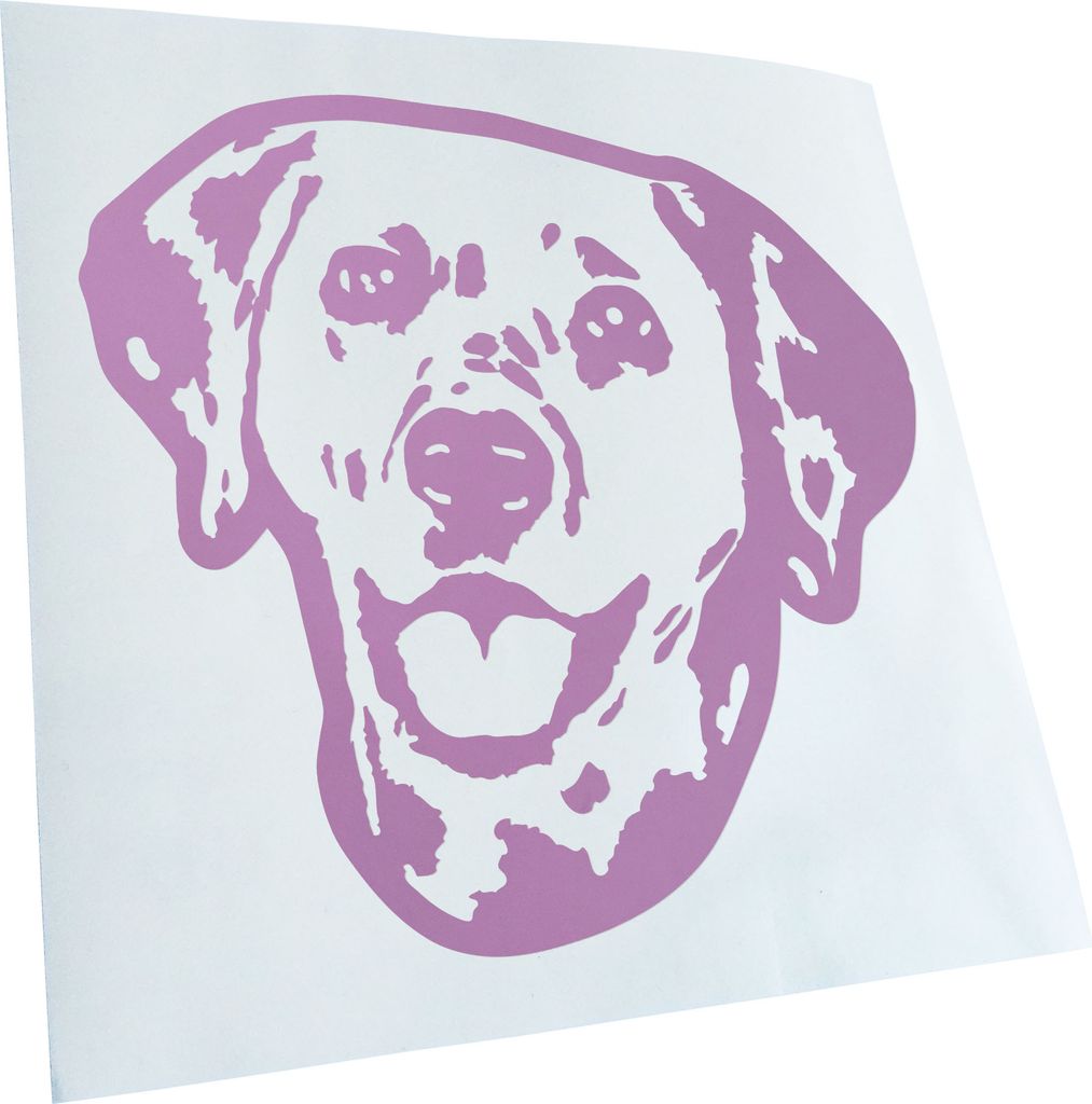 Kiwistar - Autoaufkleber - dalmatian Hund - Flieder - 30x27cm - Aufkleber für Auto, Laptop, Fahrrad, LKW, Motorrad mehrfarbig JDM Decal Racing