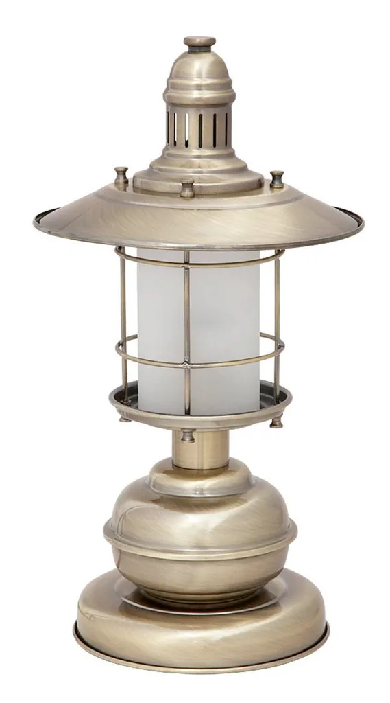 Lampe rétro marron Soudan E27 avec socle stable et design vintage 7992
