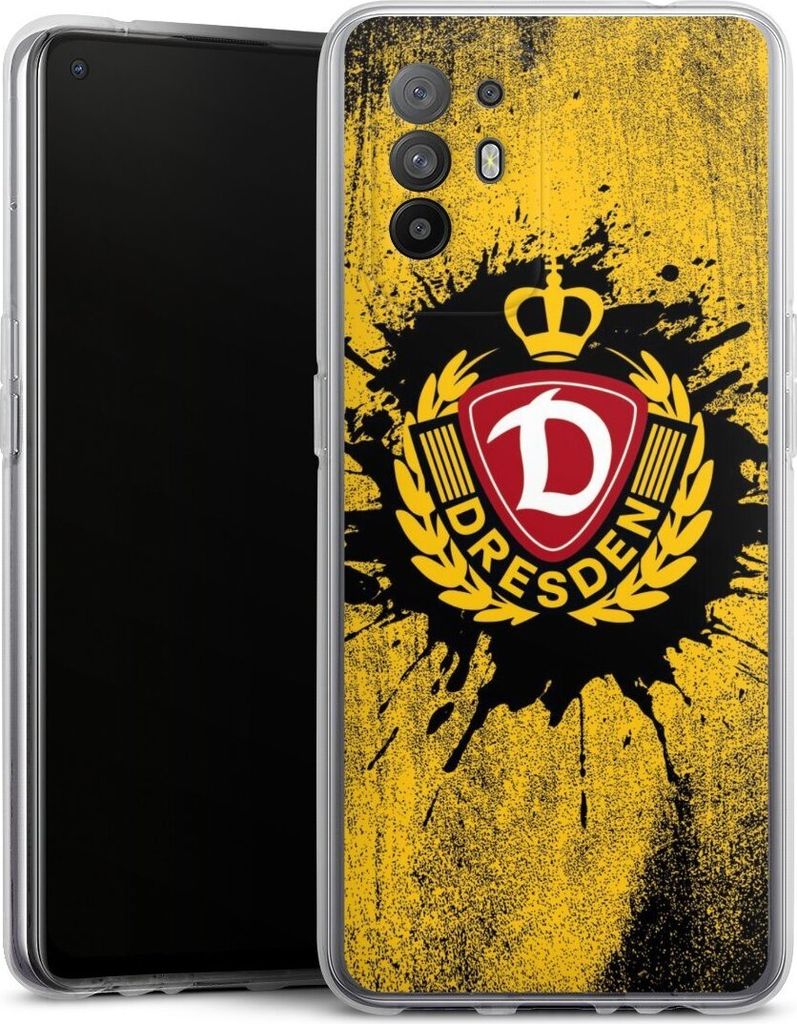 DeinDesign Handyhülle für Oppo A94 5G Silikon Hülle Case Smartphone Schutzhülle Fußball Offizielles Lizenzprodukt SG Dynamo Dresden