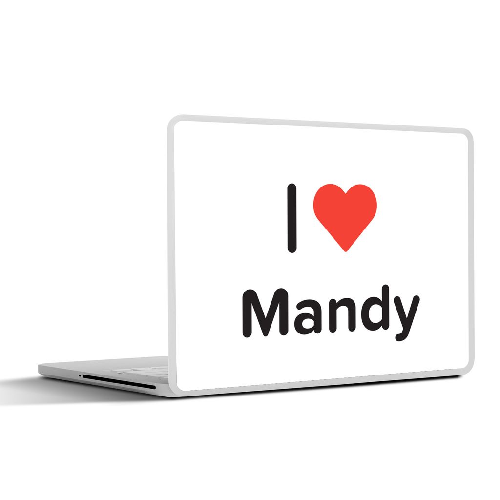 MuchoWow Laptop Aufkleber Sticker Cover Ich liebe - Mandy - Mädchen 31x22.5 cm - Laptop-Deko