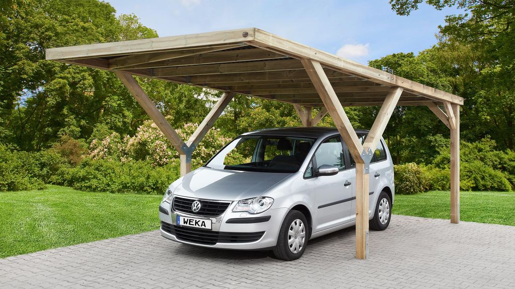 Y-Einzelcarport ohne Dacheindeckung B x T x H 306 x 606 x Produktbild 