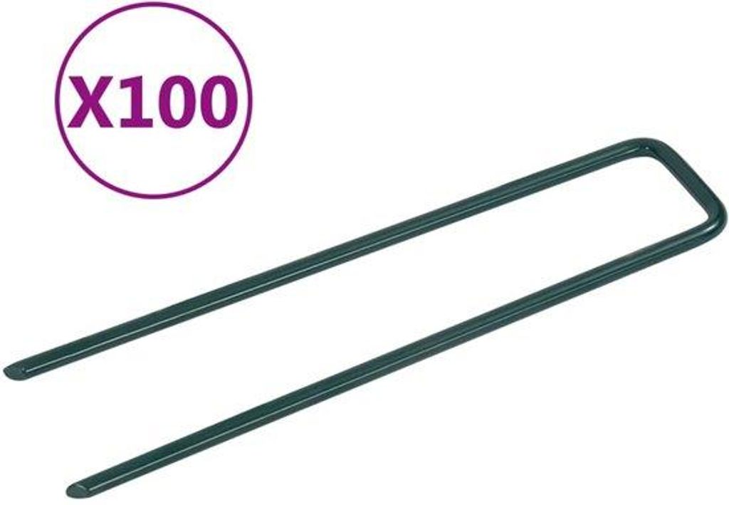 Kunstgraspennen U-vormig 150x35mm verzinkt ijzer Gründpennen für Kunstgras und Teppich