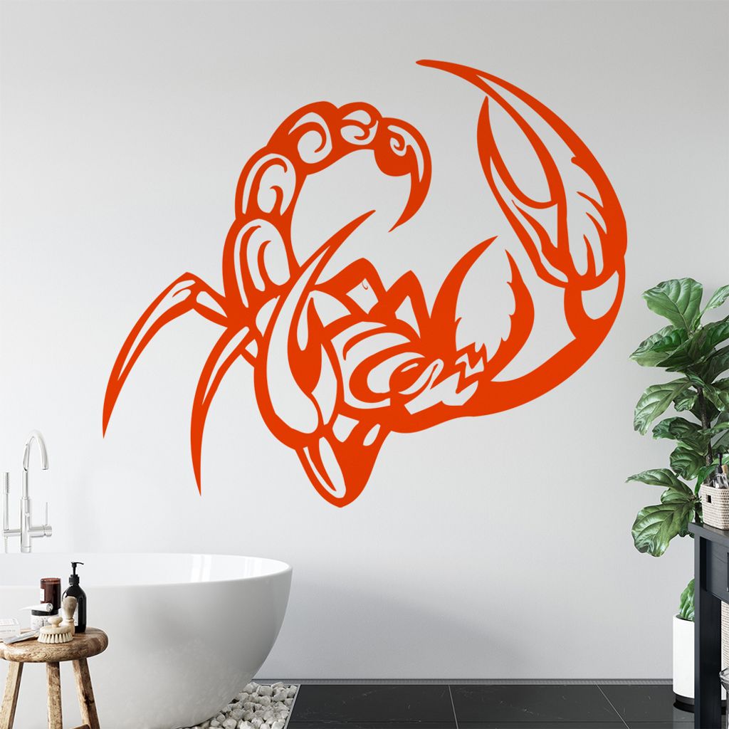 Skorpion Wandtattoo in 6 Größen - Wandaufkleber Wall Sticker - Dekoration, Küche, Wohnzimmer, Schlafzimmer, Badezimmer