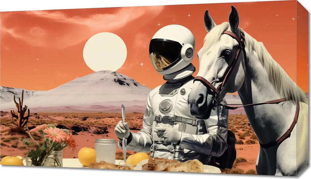Image Dîner sur Mars 70x40 cm : Donnez du Style à un Mur Vide sans Effort