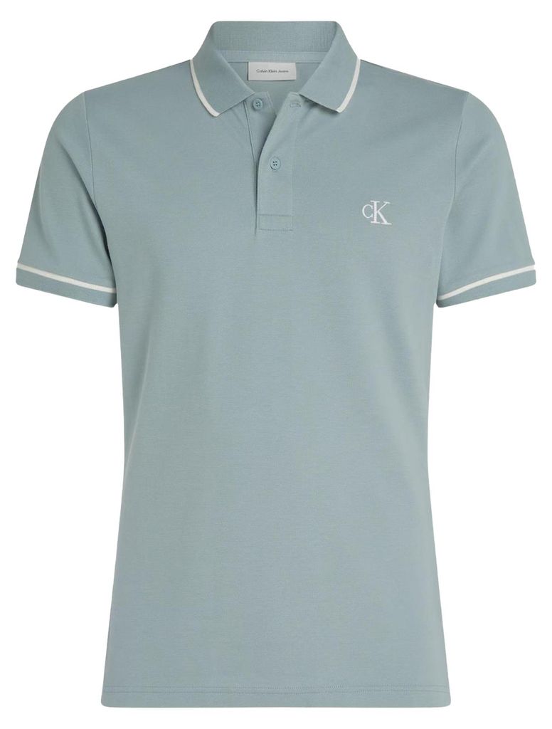 Calvin Klein - "Jeans" Poloshirt für Herren NA247 (M) (Grau/Grün)