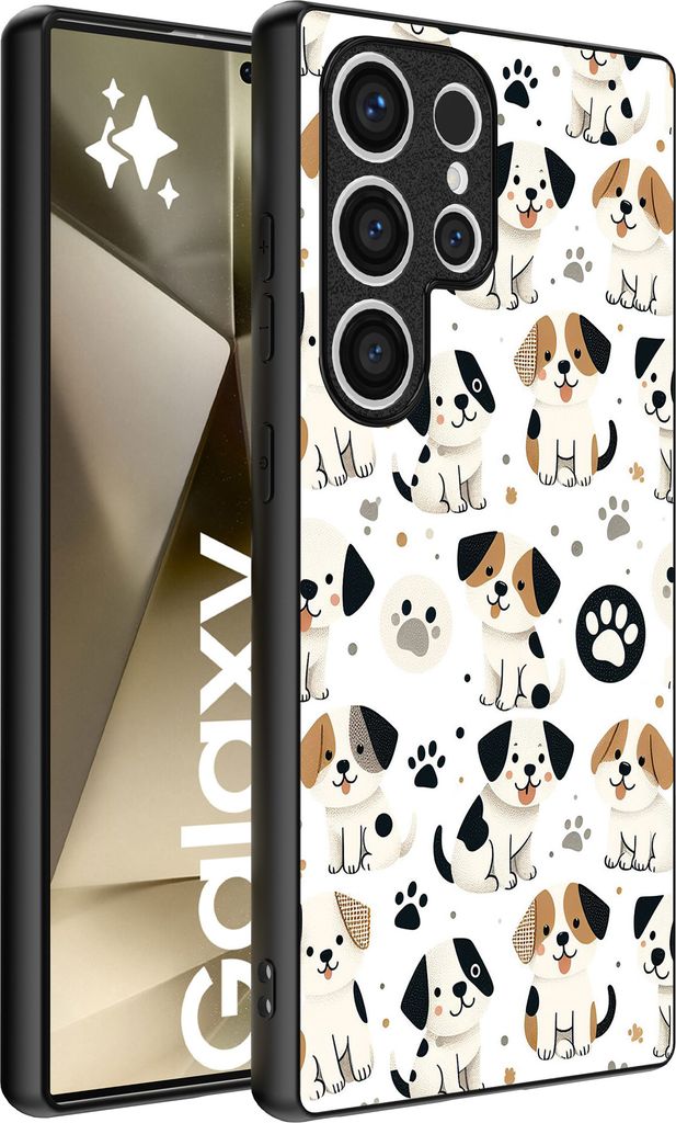 Handyhülle passend für Samsung Galaxy S24 Ultra mit Hundedruck - TPU Back Cover Case Dog Design