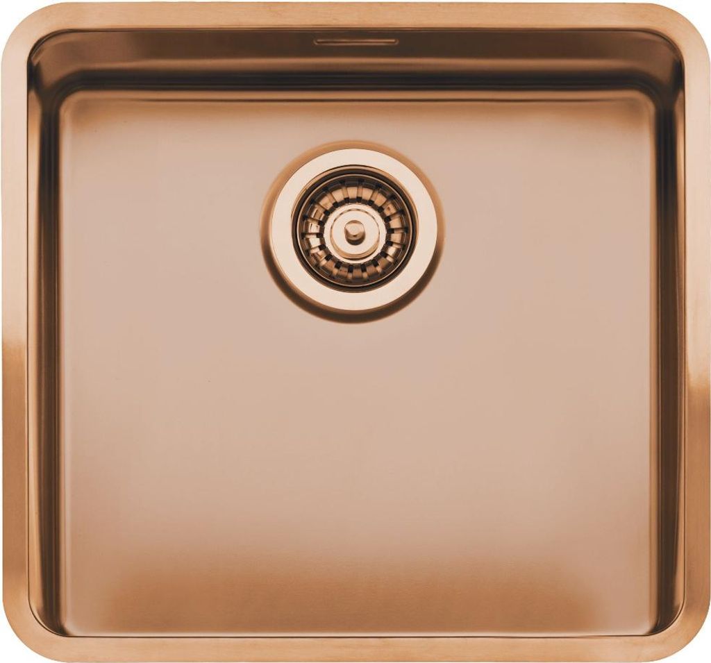 Reginox R40881 Edelstahlspüle OHIO 40x40 (L) OKG Copper II ab Schrankbreite 50 cm / Flächenbündig / Flacheinbau / Unterbau