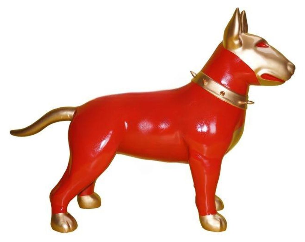 Hund Figur Statue Skulptur Figuren Skulpturen Deko Pitbull Terrier Abstrakt Neu