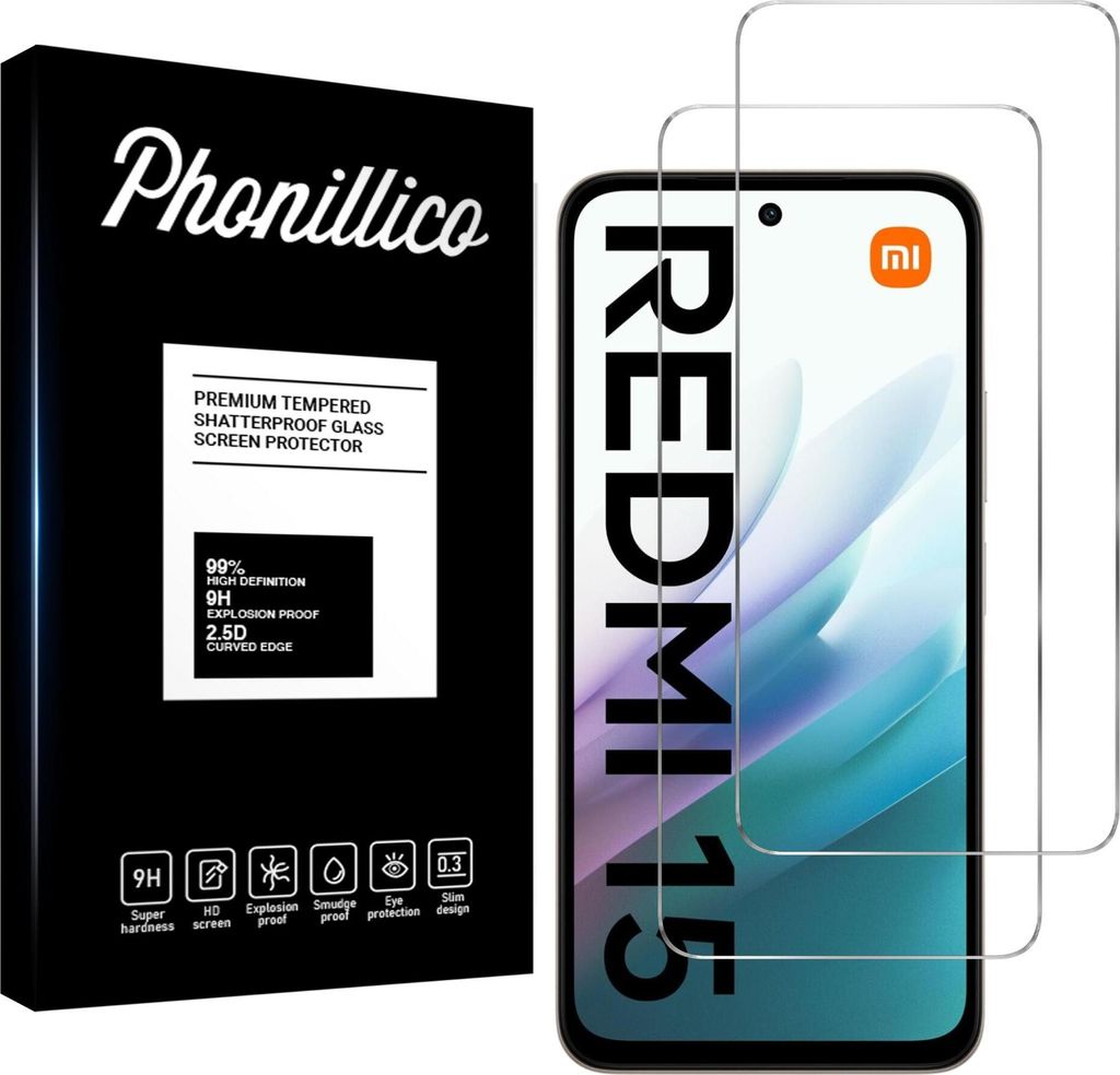 Hartglas für Xiaomi Redmi 15 [2 Stück] Displayschutzfolie Produktbild 