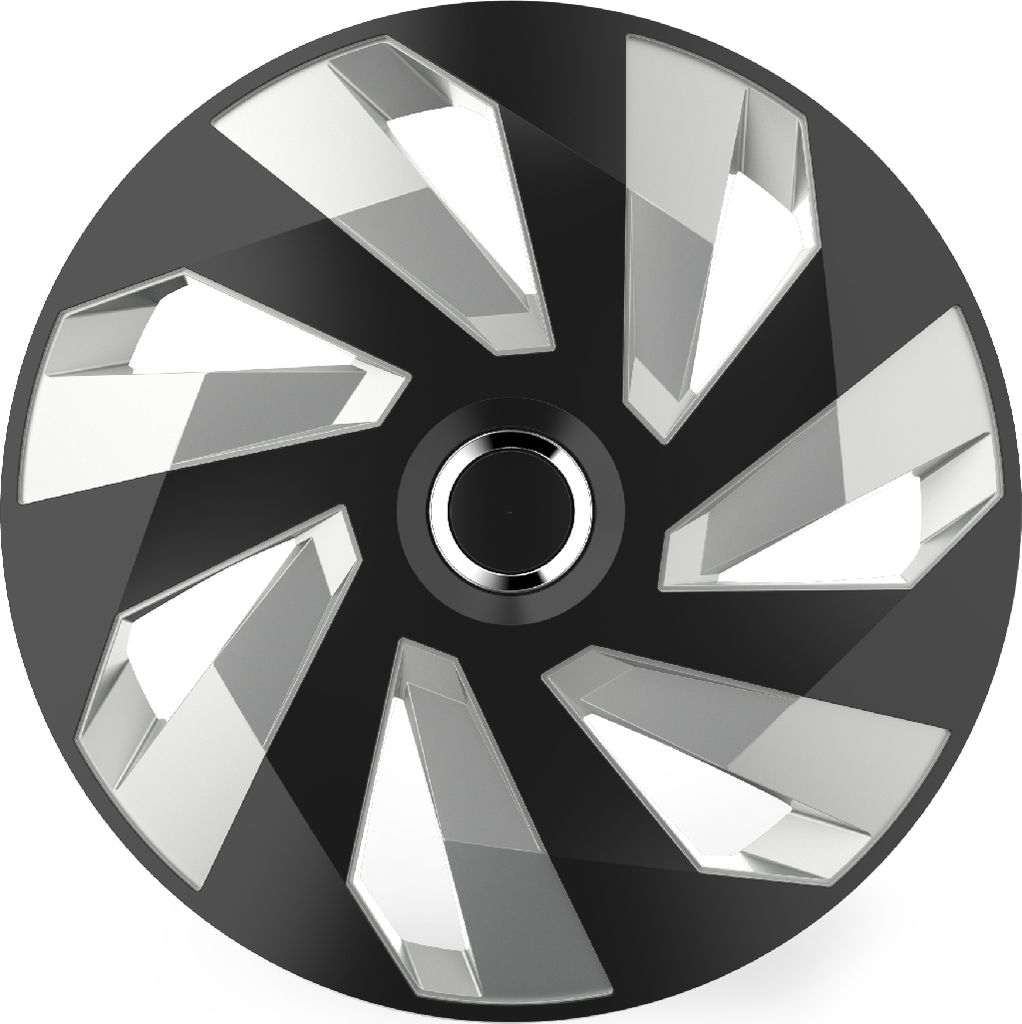 Z480856 Radkappen Radzierblenden SATZ (4Stück) 14 Zoll Vector RC schwarz-silber