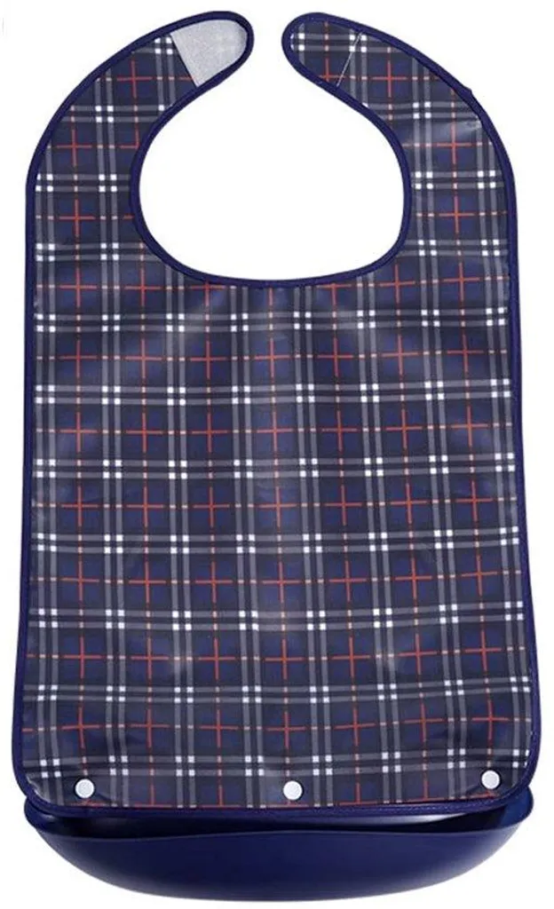 Bavoir adulte imperméable de Noël avec récupérateur de miettes intégré