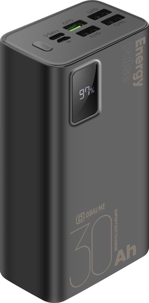 OBAL:ME EnergyPulse Powerbanka 30000mAh 22.5W Black