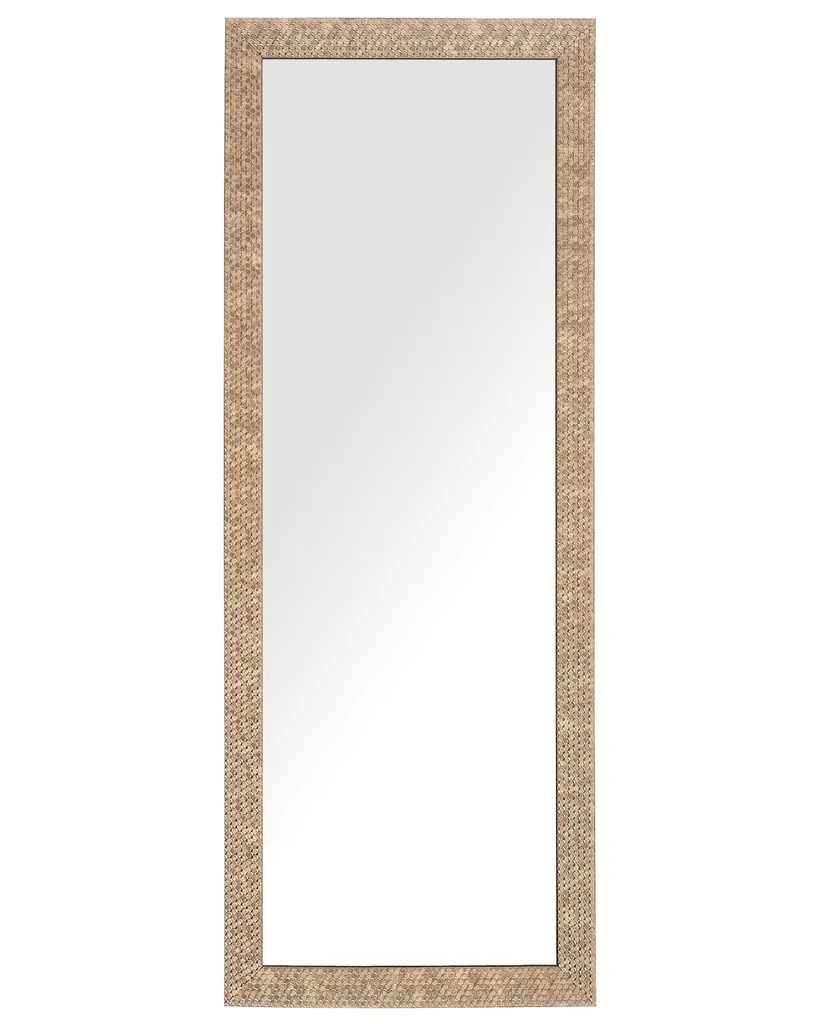 Miroir rectangulaire vintage 50x130 cm avec cadre laiton chic moderne