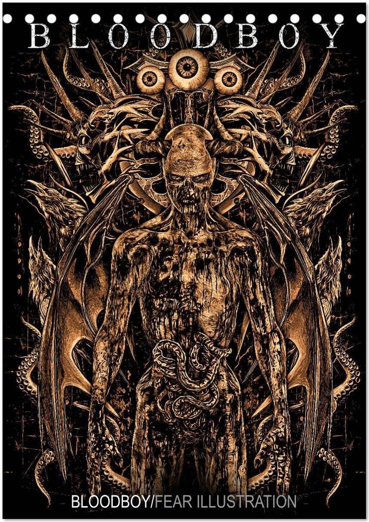 BLOODBOY/FEAR ILLUSTRATION (Tischkalender 2026 DIN A5 hoch), CALVENDO Monatskalender