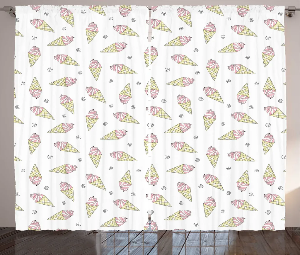Déco Salon Rideau Rustique Tons Pastel pour Grande Fenêtre 280cm
